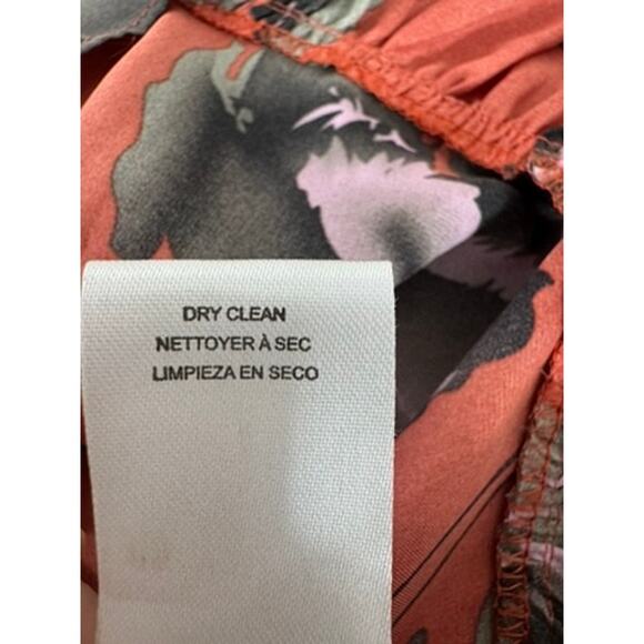 "AVEC LES FILLIES" ORANGE W/BLACK FLORAL SUNDRESS SZ 10 FAIRY BEACH BOHO RUFFLES - Picture 8 of 12